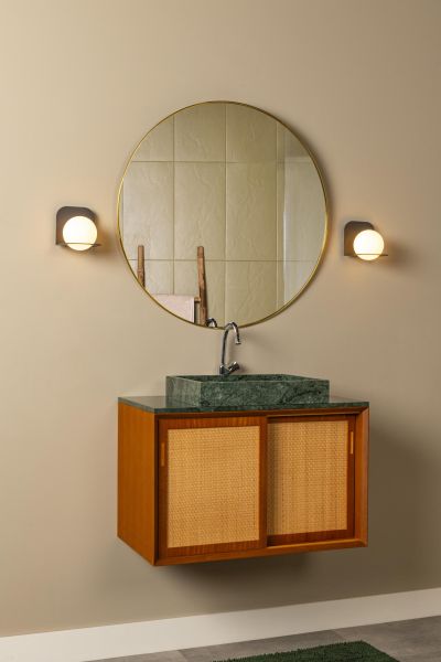 Lucide DAVY - Nástenné svietidlo Kúpeľňové - 1xG9 - IP44 - Čierne